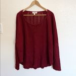 Suzanne Betro ✨ Weekend  Maroon Waffle Long Sleeve✨ Photo 1