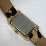 Stella & Dot  women gold tone watch quartz analog 20mm mop dial leather running Photo 5