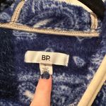 BP . Fleece Navy Bandana Patchwork Jacket Photo 3