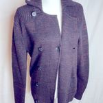 H&M Cardigan Sweater Double Breasted Wool blend purple size Small Photo 3