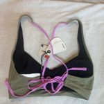 prAna  Tulum Top Black Color Block Green Lilac Bikini Summer Pool Vacation Medium Photo 1