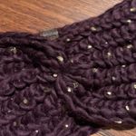 Keds Maroon Red Gold Specked Knit Headband Warmer Photo 3