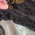 Laurence Kazar Vintage silk beaded maxi dress size XXL black lined evening gown Photo 12