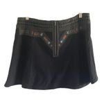 Free People  New Romantics Black Tribal Aztec Print Mini Flared Skirt Photo 8