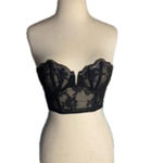 Victoria's Secret Romantic Floral Lace Corset Bustier Black Victoria’s Secret Dream Angels 36C Photo 1