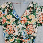 ZARA  Women's Top Wrap Floral Short Sleeve Size S Small Photo 9
