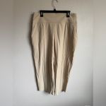 Athleta  Biege Stellar Wide Leg Crop Pants Womens 14 Business Casual Careerwear Photo 1