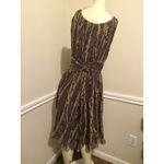 #13 Women's Shirred Surplice Silk Chain Link Print Dress by Spiegel, Size: 10 Photo 1