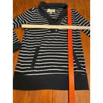 Banana Republic  Striped Shawl Collar Pullover Sweatshirt Women Medium Academia Photo 5