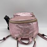 Victoria's Secret Victoria’s Secret Mini Backpack Metallic Pink Faux Leather Zip Backpack New Photo 2
