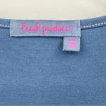 Fresh Produce  blue floral knit stretch ruched V neck short sleeve midi dress Photo 4