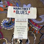 MainStreet Blues Paisley Shirt Dress Shacket Size Large Boho Photo 2