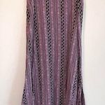 Westport 1962 Women Maxi Purple Pink Black Paisley Geometric Skirt Stretch Slit Photo 0
