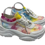 Juicy Couture Deluxe Lace Up Chunky Tie Dye Platform Sneakers Shoes Rainbow 10 Photo 0