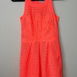 Yoana Baraschi Yolanda Baraschi Anthropologie Embroidered‎ Coral Laser Cutout Dress Size 0 Photo 2