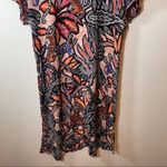 H&M  Orange Multicolor‎ Geometric Short Sleeve Kaftan Dress Size 2 Photo 2