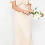 Show Me Your Mumu Rome Twist Gown Champagne Luxe Satin 3X NWT Photo 6