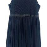 Say What? Say What? Y2K Lace Fit & Flare Dress Sz L Coquette Pleats Bow Ballet Soft Girl Photo 0