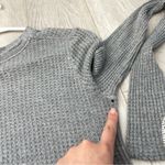 Free People  Tshirt thermal waffle knit crop womens Gray (small) casual Photo 4