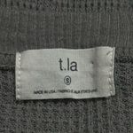 T.la Anthropologie Sage Green Waffleknit Sharkbite Hem Long Sleeve Cozy Cabin S Size undefined Photo 6