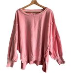 Free People Camden Sweatshirt Pullover Camellia Pink Oversized Slouchy XL Photo 2