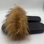 Valpeak Fur Slippers Slides Women Open Toe Fuzzy Fur Size 9 Photo 5