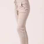 NWT Minnie Rose Cashmere Tapered Leg Jogger Pants Ecru Gray Women's Size Medium Photo 2