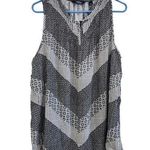 Great Northwest Indigo Sleeveless Floral Blouse Black White Flowy Size 1X Photo 0