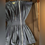 Pinch Work For You Navy Blue Smocked Waist Dress. In size Large Photo 10