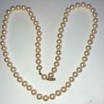 Marvella Vintage Pale Pink Faux Pearl Beaded Classic Necklace Photo 0