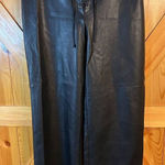 Mistress Rocks  Womens Black Baggy Vegan Faux Leather Trousers Size Large (5164) Photo 0