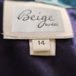 ECI  tonal blue chiffon ruffle trim dress size 14 Photo 5