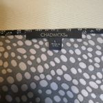 Chadwick's  Women's Vintage Navy/White Polka Dot‎ Stretchy A Line Dress. Sz L # Photo 4