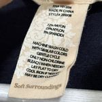 Soft Surroundings navy blue gray striped Soft zip up Sweater Women size XS Photo 7