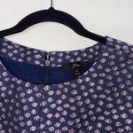 J.Crew Blue Metallic Silver Purple Jacquard Sleeveless Mini Cocktail Dress 12 Photo 2