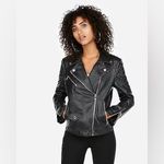 EXPRESS NWT Quilted Vegan Leather Moto Jacket Photo 15