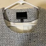 Banana Republic  Tweed Jacket Fringed Gray White Luxury Cocktail Office Womens 4‎ Photo 3