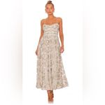 Free People  Charlie Bustier Metallic Floral Maxi Dress Photo 5