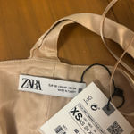 ZARA NWT  Gold/Tan Satin Bustier Top Photo 5