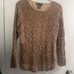 Norton Mcnaughton  brown crochet sweater size large Photo 0