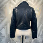 BLANKNYC Faux Leather Full Zip Moto Jacket Black Size XS Photo 9