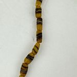 African Sand Cast Glass Trade Beads Handmade Green Earthtone Brown on Grass Photo 2