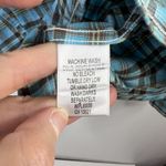 Panhandle Size M Shirt Rough Stock Slim Fit Plaid Pearl Snap Long Sleeve Women’s Blue Size M Photo 5