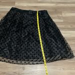 Elle  A-line layered polka dot skirt Black Sheer overlay Bow Size 14 Flirty Photo 7