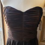 Badgley Mischka Bagdley Mischka Bronze Strapless Ruched Dress Size 8 NWT Photo 3