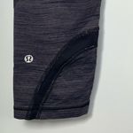 Lululemon Run Inspire Crop Women's Slate Stripe Capri Leggings Black Gray Size X Photo 6