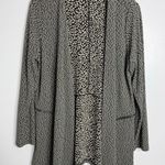 Sun Kim Open Front Leopard Cardigan Size Large Zipper Detail Photo 0