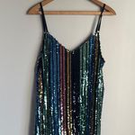 Show Me Your Mumu Vivian Sequin Rainbow Striped Slip Dress Small Photo 2