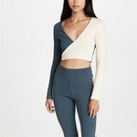 THE Upside Luna Kyra Wrap Top Size Large Blue Photo 3