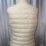 Gap Puffer Vest Womens Size Medium Tan Nylon Sleeveless Full Zip Pockets Hiking Photo 2